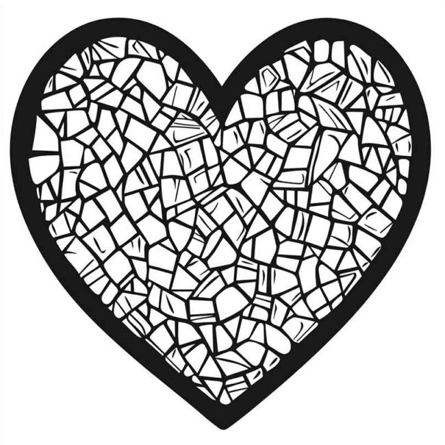 mosaico de coracao para colorir 12 mosaico de coracao para colorir 12