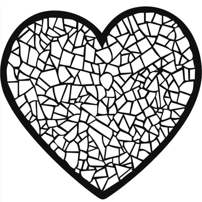 mosaico de coracao para colorir 16 mosaico de coracao para colorir 16