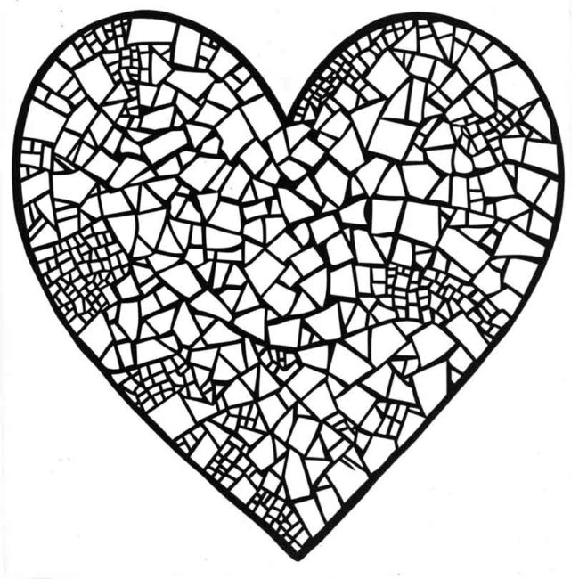 mosaico de coracao para colorir 3 mosaico de coracao para colorir 3