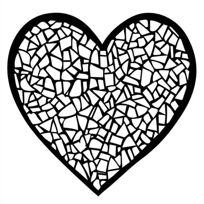 mosaico de coracao para colorir 42 mosaico de coracao para colorir 42