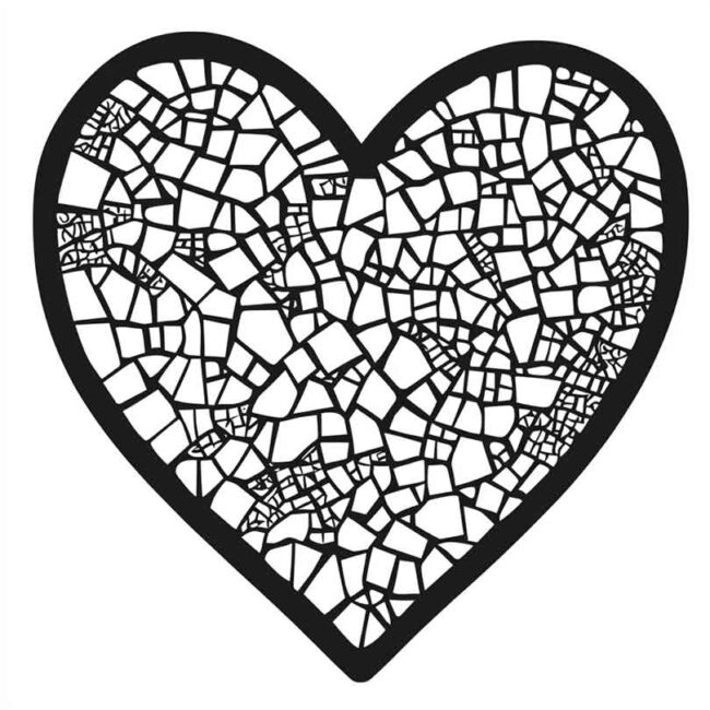 mosaico de coracao para colorir 10 mosaico de coracao para colorir 10