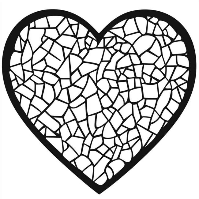 mosaico de coracao para colorir 21 mosaico de coracao para colorir 21