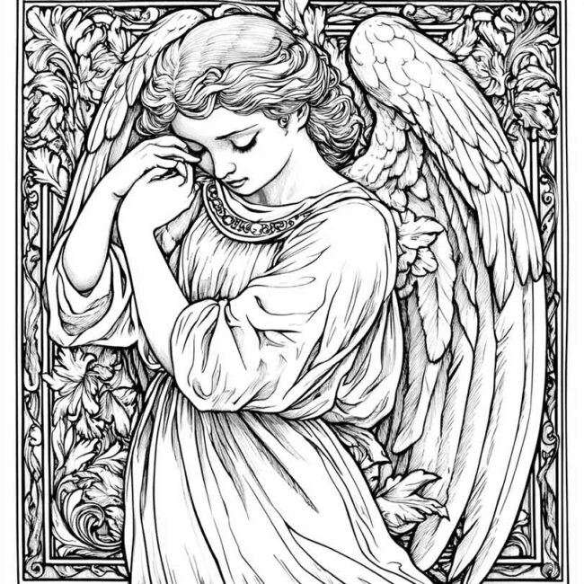 anjo barroco para colorir 24 anjo barroco para colorir 24