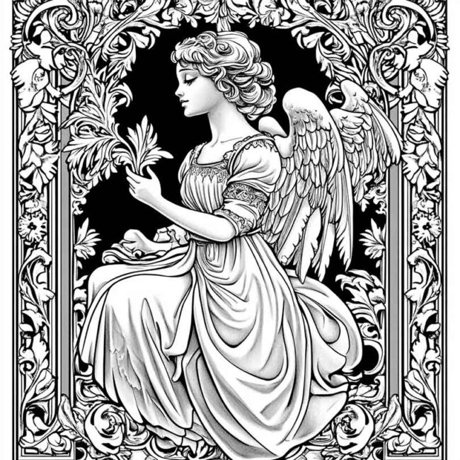 anjo barroco para colorir 25 anjo barroco para colorir 25