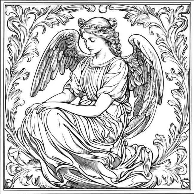 anjo barroco para colorir 30 anjo barroco para colorir 30