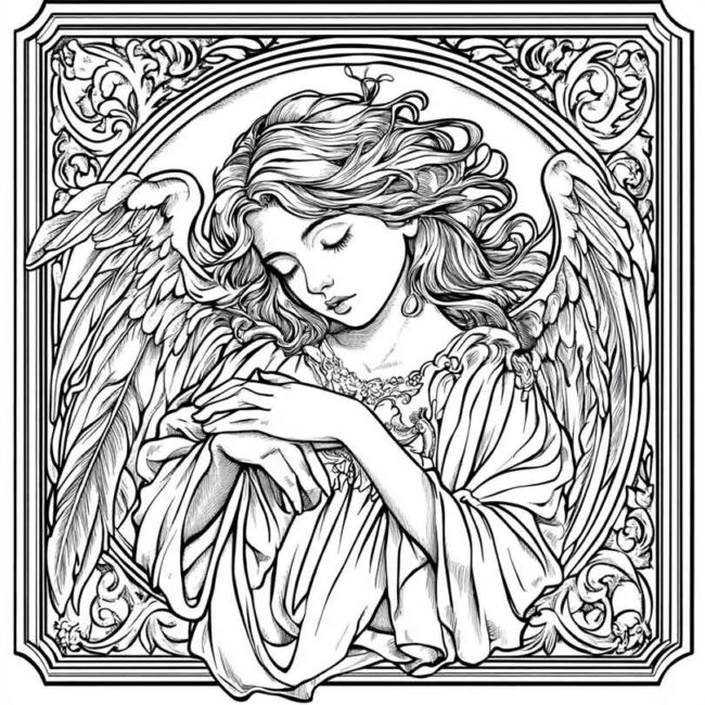 anjo barroco para colorir 28 anjo barroco para colorir 28