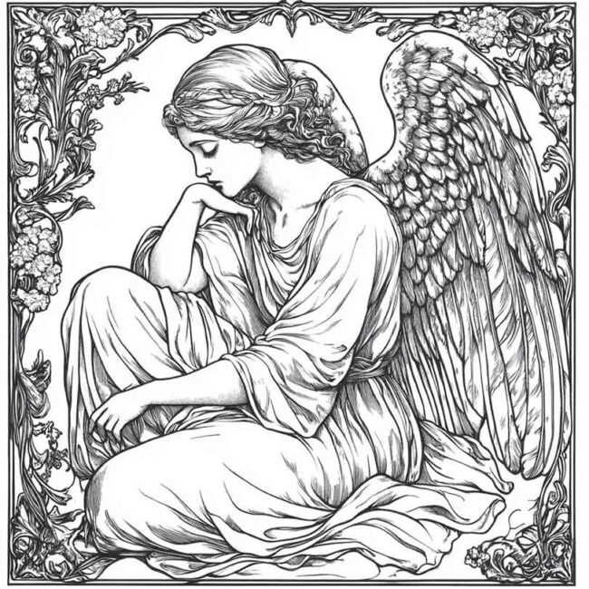 anjo barroco para colorir 17 anjo barroco para colorir 17