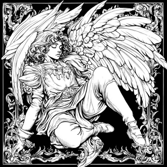 anjo barroco para colorir 32 anjo barroco para colorir 32