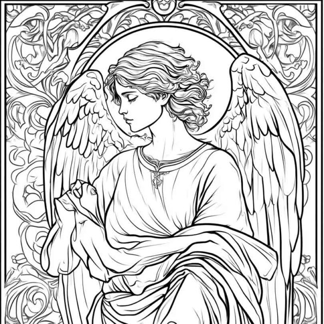 anjo barroco para colorir 35 anjo barroco para colorir 35