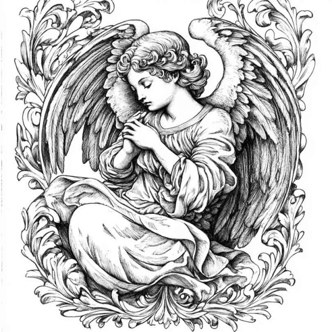 anjo barroco para colorir 20 anjo barroco para colorir 20