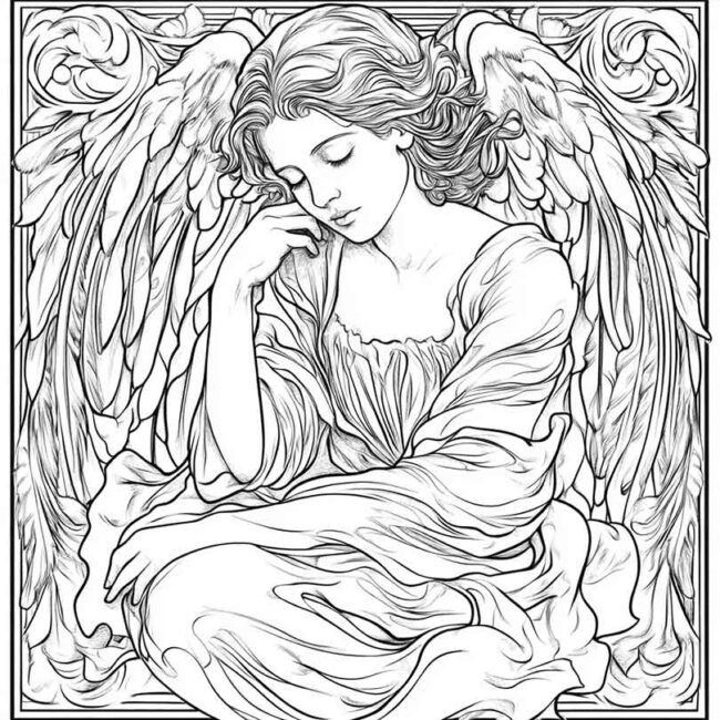 anjo barroco para colorir 29 anjo barroco para colorir 29