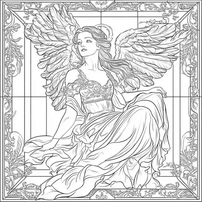 anjo barroco para colorir 31 anjo barroco para colorir 31