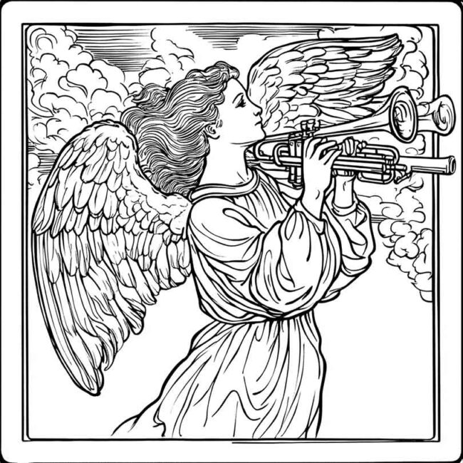 anjos com trombetas para colorir 11 anjos com trombetas para colorir 11