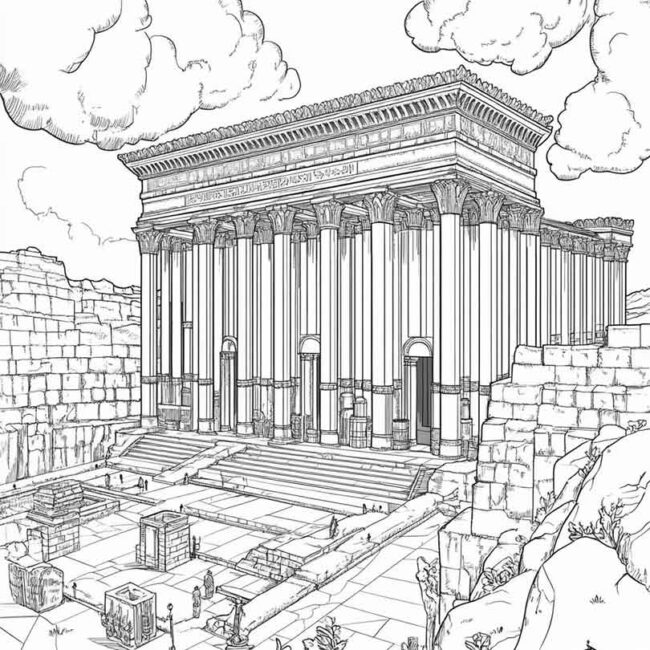 templo de salomao para colorir 19 templo de salomao para colorir 19