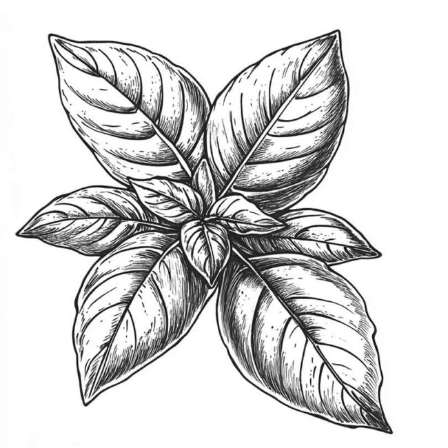 manjericao para colorir 9