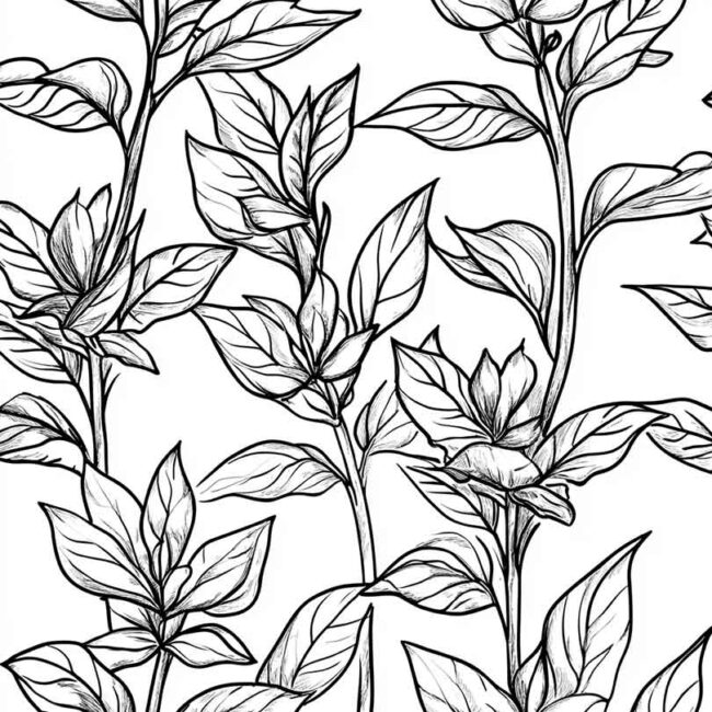 manjericao para colorir 6