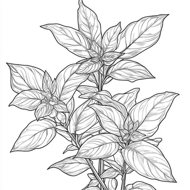 manjericao para colorir 7