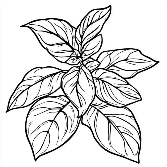 manjericao para colorir 40