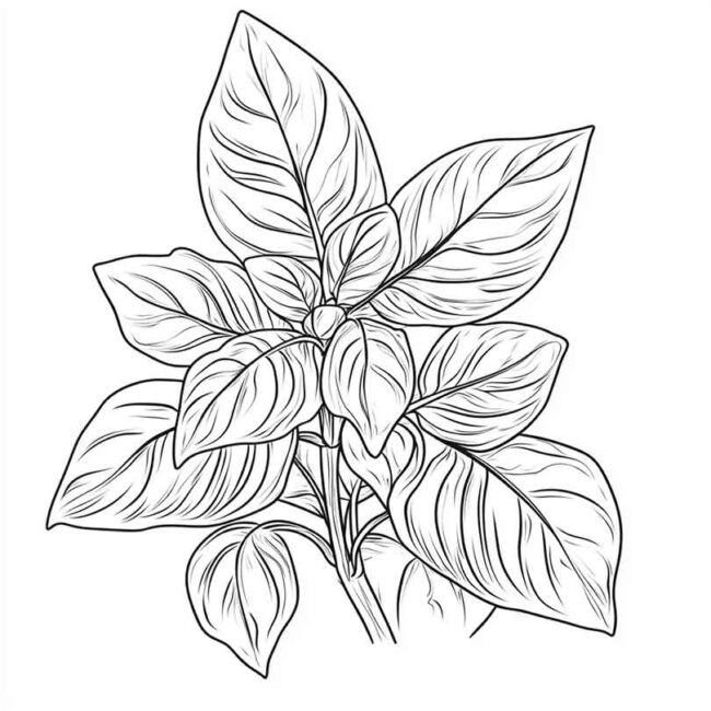 manjericao para colorir 15