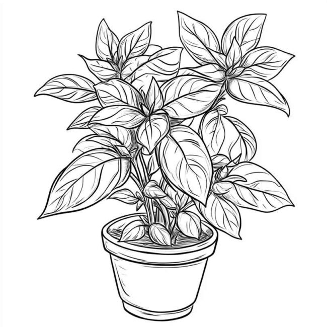 manjericao para colorir 12