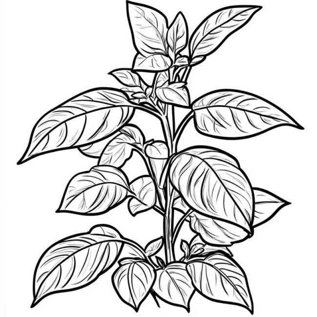 manjericao para colorir 13