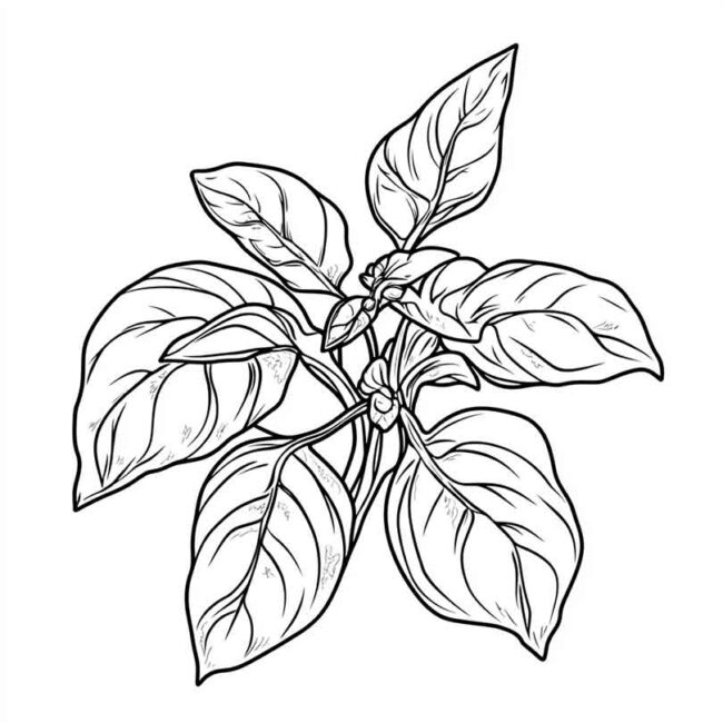 manjericao para colorir 39