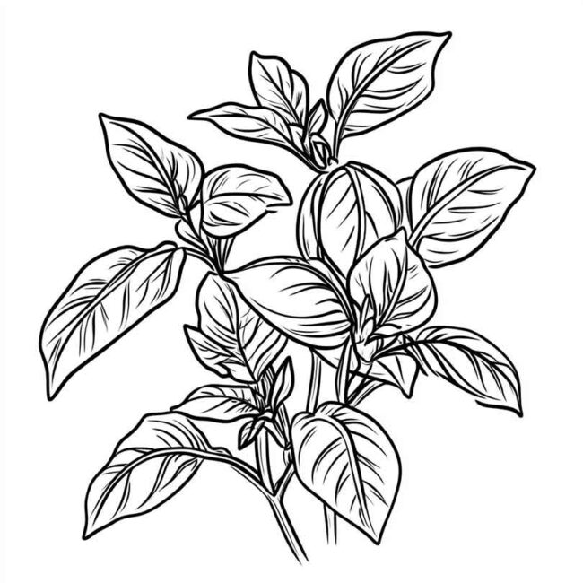 manjericao para colorir 25