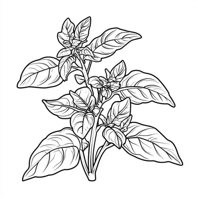 manjericao para colorir 28