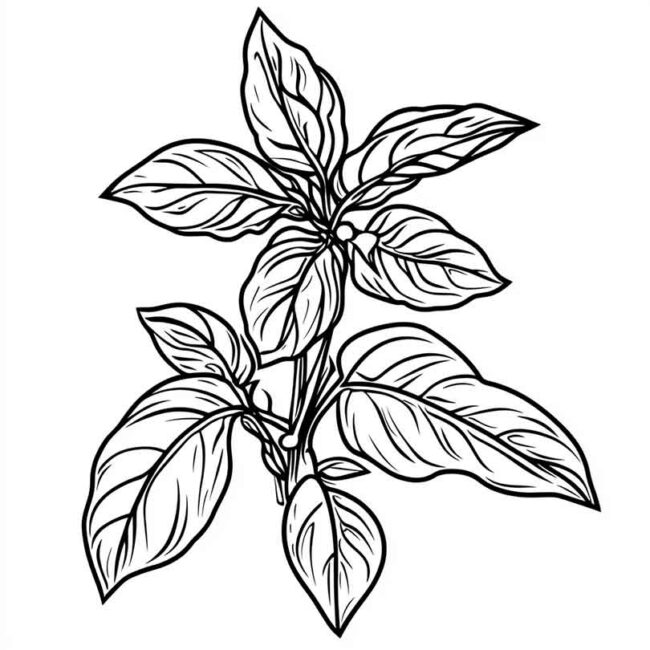 manjericao para colorir 38
