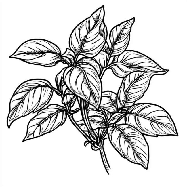 manjericao para colorir 22