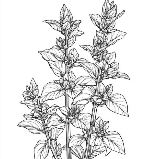 manjericao para colorir 10