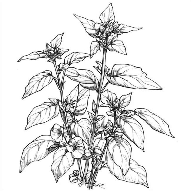 manjericao para colorir 11