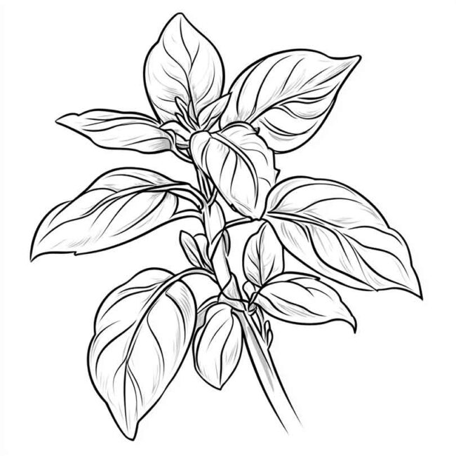 manjericao para colorir 30