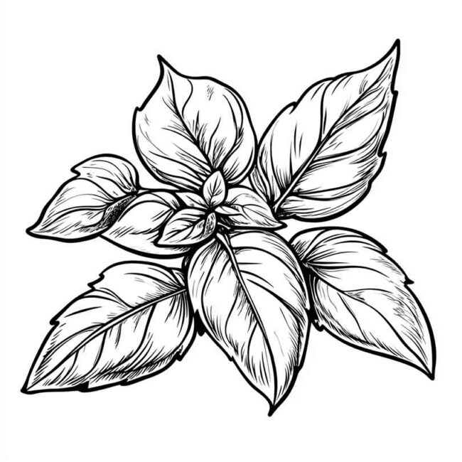 manjericao para colorir 31
