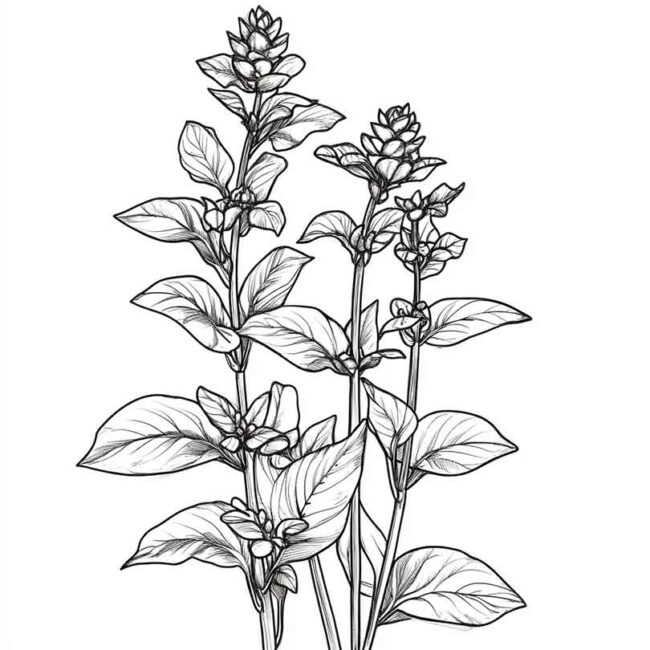 manjericao para colorir 19