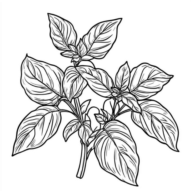 manjericao para colorir 21