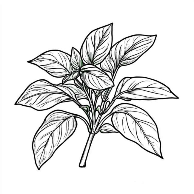 manjericao para colorir 32