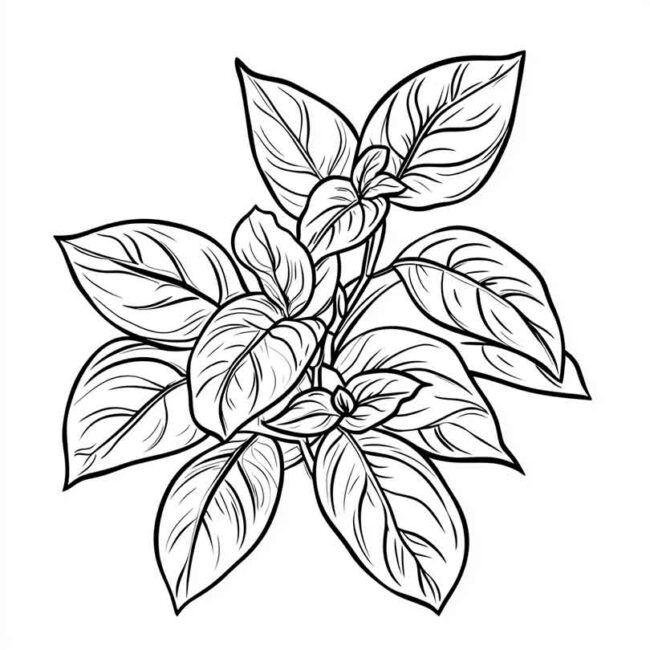 manjericao para colorir 36