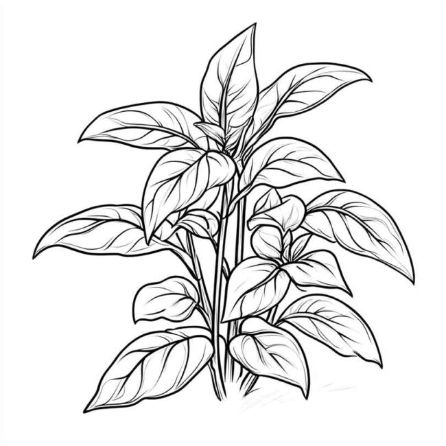 manjericao para colorir 27