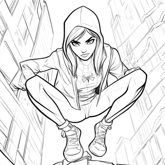 Spider Gwen para colorir 7