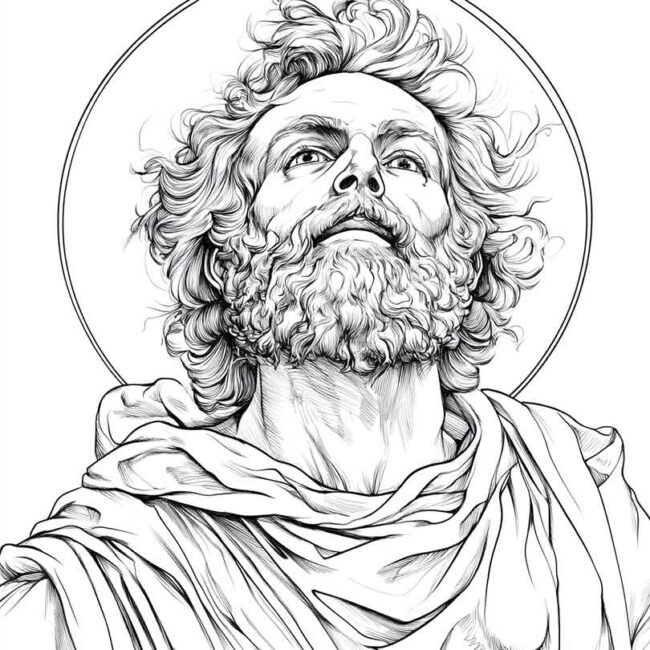 sao judas tadeu para colorir 34