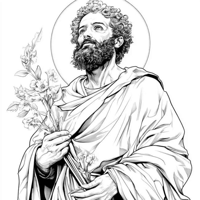 sao judas tadeu para colorir 39