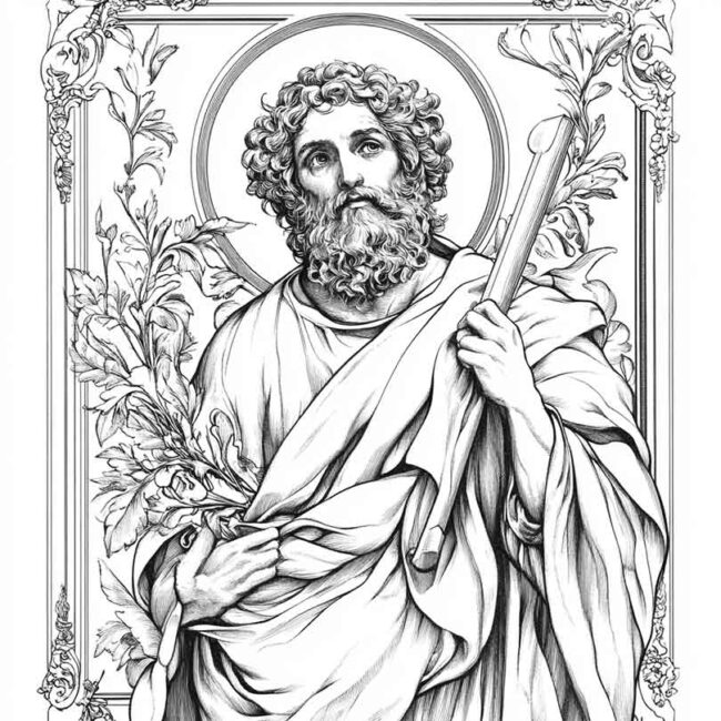 sao judas tadeu para colorir 31