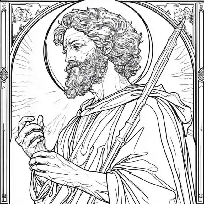sao judas tadeu para colorir 12