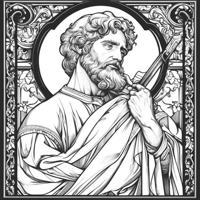 sao judas tadeu para colorir 43