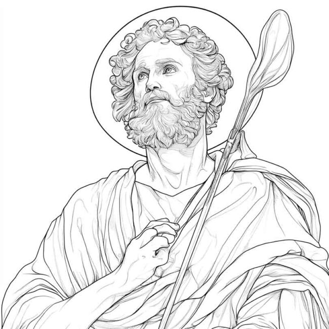 sao judas tadeu para colorir 27