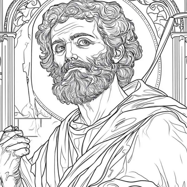 sao judas tadeu para colorir 35