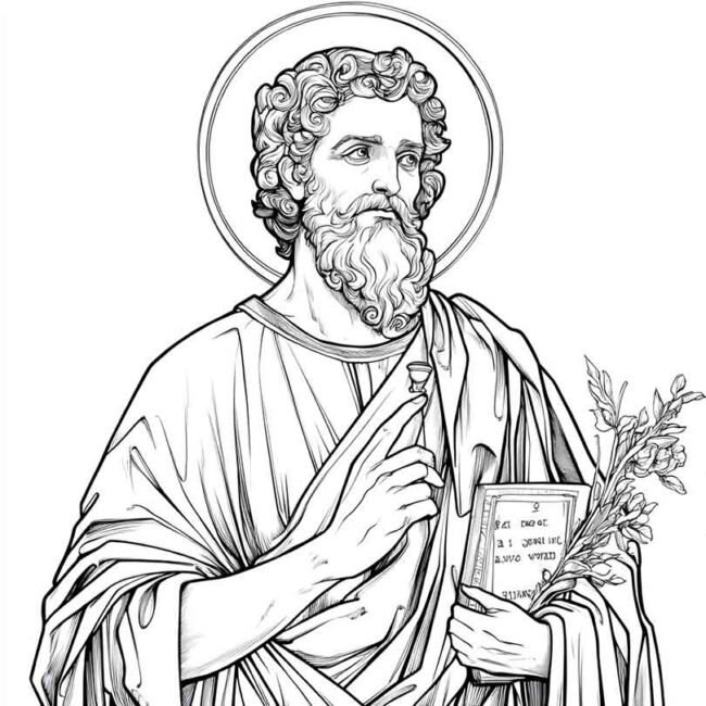 sao judas tadeu para colorir 28