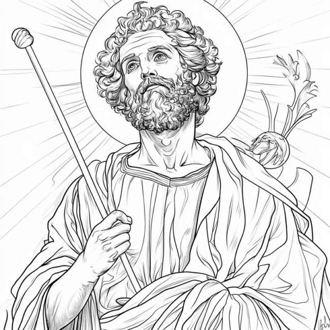 sao judas tadeu para colorir 13