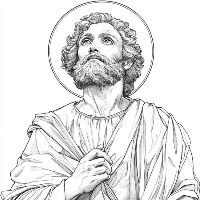 sao judas tadeu para colorir 25
